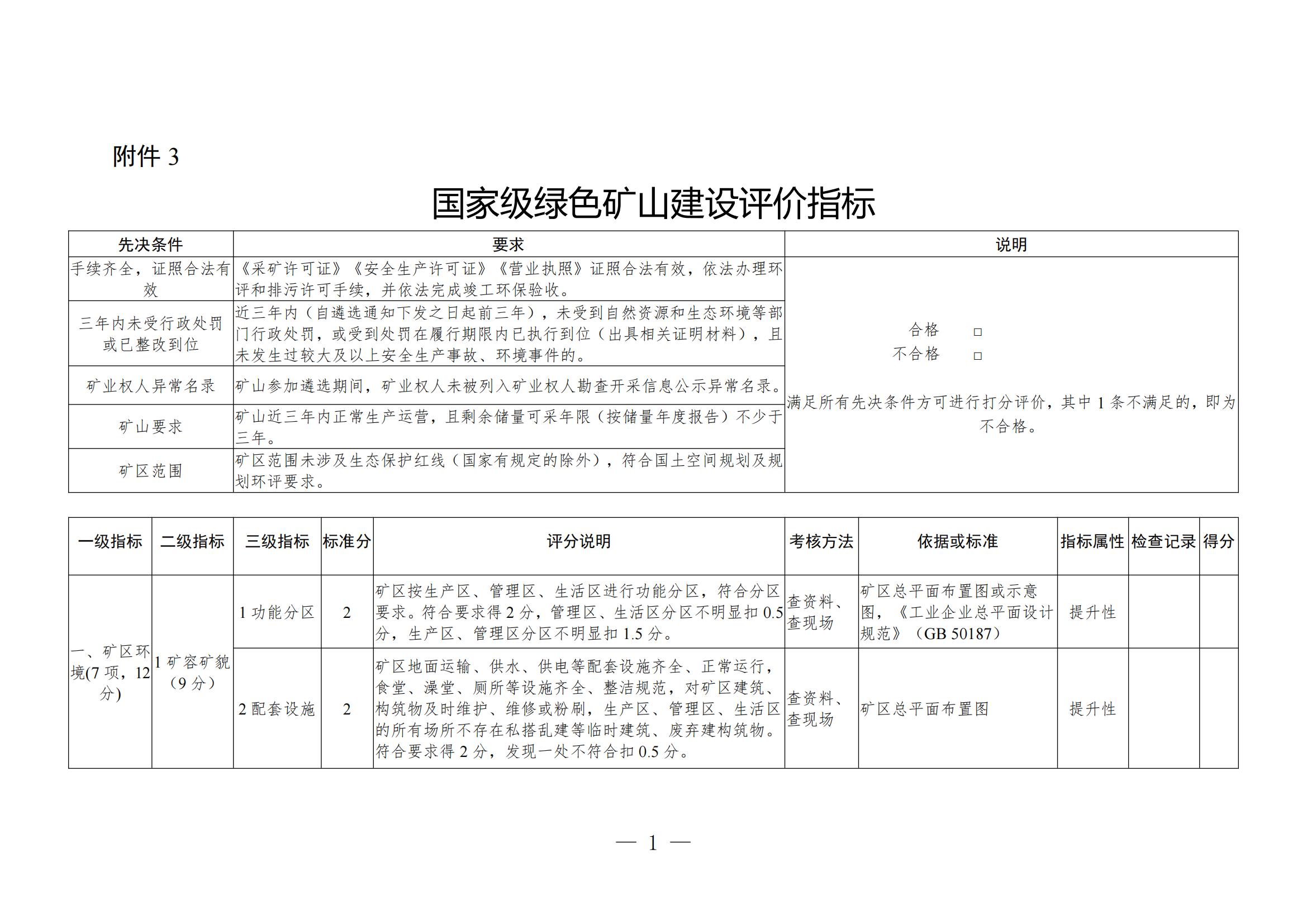 關(guān)于進(jìn)一步加強(qiáng)綠色礦山建設(shè)的通知